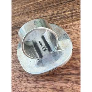 Bague Eddie Secatero incrustée de turquoise avec cheval sauvage et argent sterling, taille 10, plaqué or rose, style tendance, cadeau - Product Image 4