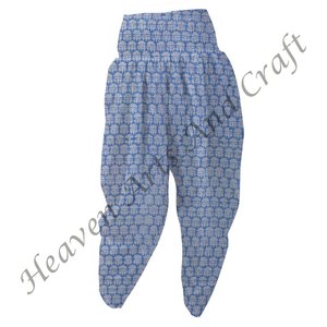 Vêtements de nuit en coton confortables pantalons Patiala pour femmes pyjamas imprimés en bloc avec taille élastique, pantalons de nuit élégants - Product Image 1