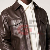 Dernière meilleure qualité hommes veste Harrington en cuir en prix de gros couleurs personnalisées en gros Harrington vestes en cuir
