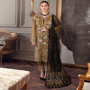 ชุดแต่งงานผ้าชีฟอง3ชิ้นสำหรับผู้หญิงจากปากีสถาน - Product Image 5