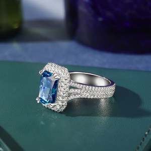 Jeulia Captivating Brilliance <b>Emerald</b> Cut Halo <b>Ring</b> Rose Gold Plated Sterling <b>Silver</b> Anniversary Fashion <b>Ring</b> - Product Image 5