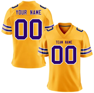 Camisetas de Fútbol Americano de Manga Corta, 100% Poliéster, Sólidas, Transpirables, Antibacterianas, con Nombre de Equipo Personalizado, Alta Calidad - Product Image 4