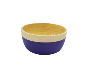 Meilleure vente Article populaire Bols à salade violets écologiques naturels Bol en bambou Ensembles de vaisselle pour la maison et la cuisine Fabriqué au Vietnam - Product Image 1
