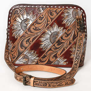 Bolso de hombro cruzado con flecos de piel de vaca hecho a mano con cuero turquesa bohemio estilo occidental para mujer - Product Image 5