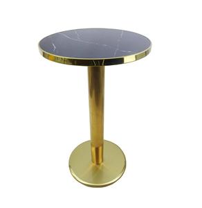 โต๊ะคาเฟ่หินอ่อนหินอ่อนสีขาวและทองเหลืองขนาดสั่งทำราคาถูกและโต๊ะข้างขัดเงาทำด้วยมือ - Product Image 6