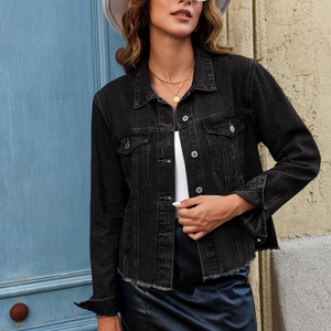Meilleures ventes de vestes en jean personnalisées pour femmes Vestes en jean en coton pour femmes pour dames fabriquées en meilleure qualité - Product Image 6