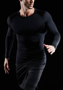 Chemise musculaire personnalisée Compression Rash Guard athlétisme Compression T-shirt Crew Sports Fitness Top personnalisé hommes vêtements de sport - Product Image 4