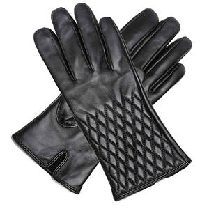 Gants de conduite en cuir pour homme, hiver, écran tactile, doigts entiers, respirants, pour usage décontracté et formel en extérieur - Product Image 2