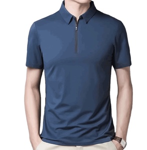 Summer New Fashion Men's Short-Sleeved for Shirt Handmade Knitted Cotton Bamboo Fiber Quick Dry Breathable High Quality - Product Image 1