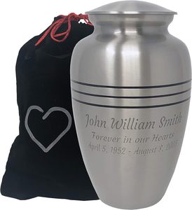 Metal Custom Engraved Classic Pewter Adult Cremation <b>Urn</b> <b>Ashes</b> Adult Male Large <b>Urns</b> <b>for</b> Dad and <b>Urns</b> - Product Image 2