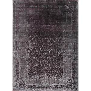 Alfombras Azalea de Lana y Seda Anudadas a Mano, Grises y Negras con Patrones Florales y Abstractos para el Hogar, Pasillo, Dormitorio y Sala de Estar -Pae-6150 - Product Image 1