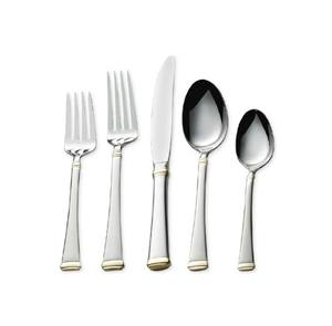 Design Stainless Metal <b>Cutlery</b> Set Silver Glossy Finish <b>Disposable</b> Serving <b>Cutlery</b> Set with Golden Shape <b>Cutlery</b> - Product Image 6