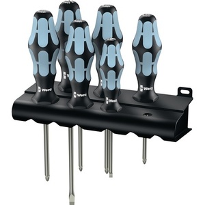 WERA 2224/3350/3355/6 6-Piece Stainless Steel <b>Screwdriver</b> <b>Set</b> Slotted/PH/PZD with Round Blade and 2-Component Handle - Product Image 1