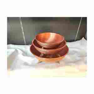 Bol en cuivre patiné de haute qualité avec support Bol en métal fabriqué à la main le plus vendu pour le camping Prix en Inde - Product Image 4