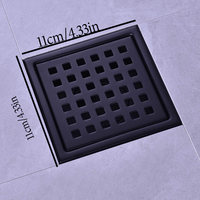 Drain de douche carré en acier inoxydable OEM avec couvercle de grille amovible Accessoires de lavabo de salle de bain de style moderne Drain de pluie de gouttière