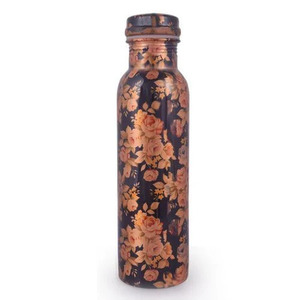 Modern Printed Pure Copper Water <b>Bottle</b> Yoga Water <b>Bottle</b> Ayurveda Copper Vessel Leak Proof Copper Water <b>Bottle</b> - Product Image 3