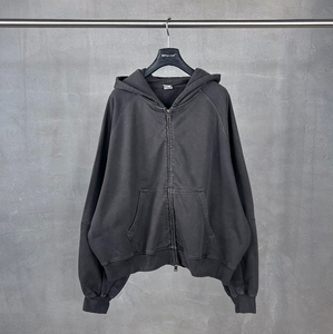 Sudadera con capucha de algodón grueso con estampado de logotipo personalizado, ropa informal Premium, sudaderas con cremallera de color personalizado, sudadera con cremallera completa Unisex - Product Image 3