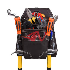 Sac à outils pour électricien en cuir de qualité supérieure, design amélioré, corps en cuir robuste avec espace sécurisé pour les outils - Product Image 2