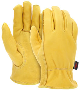 Gants de sécurité en cuir de vache de style jaune pour le travail industriel, bande de construction, gants de travailleurs en croûte de cuir de vache résistant - Product Image 2