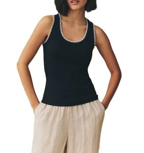 Meilleure vente nouvelle mode femmes débardeurs avec Logo Slim Fit plaine longue Fitness hauts d'entraînement respirant durable OEM - Product Image 1