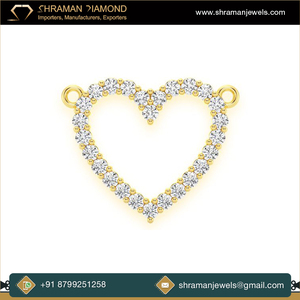 Colgante de diamante cultivado en laboratorio de corazón abierto helado personalizado de oro sólido de 10K para mujer, regalo de aniversario de boda perfecto, collares de joyería fina - Product Image 4