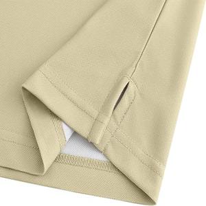 2025 nueva llegada de los hombres de talla grande Casual manga corta para Polos 100% algodón transpirable patrón sólido estampado diseño de punto - Product Image 5