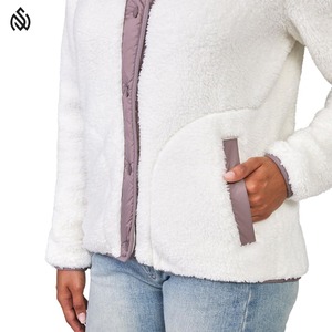 Premium Winter Outdoor Solid Color Sherpa <b>Fleece</b> Coat Jacket Warm breathable Women <b>Fleece</b> Jacket - Product Image 5
