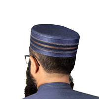 Casquette musulmane Mukarram Kufi pour homme de haute qualité avec logo personnalisé MODESTILE, respirante, quatre saisons, style islamique traditionnel, polyester