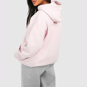 Sudadera con capucha de gran tamaño para mujer con logotipo personalizado, Sudadera con capucha de moda al por mayor para ropa de Salón de Otoño e Invierno - Product Image 5