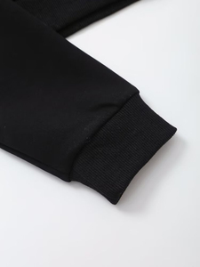 Traje de mujer diseño con capucha de moda suéter corto de doble cara Blusa de manga larga cintura elástica pantalones acampanados traje para la venta - Product Image 5