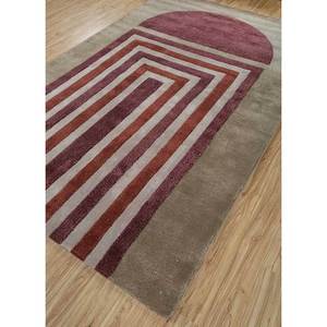 พรมขนสัตว์ผสมวิสโคสสีเบจน้ำตาล Caliedo ลายเรขาคณิตนามธรรม สำหรับบ้าน ห้องนอน ห้องโถง รูปทรงสี่เหลี่ยมผืนผ้า กว้าง 4 เมตร รุ่น Tnq-1507 - Product Image 2