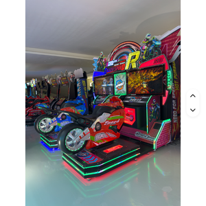 ตู้เกมส์หยอดเหรียญแบบกำหนดเองได้ รุ่นแข่งรถและมอเตอร์ไซค์ พร้อมไฟกระพริบ สำหรับ 2 ผู้เล่น ขายดี - Product Image 3