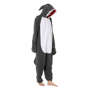 Offre Spéciale femmes requin gris pour <span class=keywords><strong>Kigurumi</strong></span> flanelle polaire Onesie Style décontracté dessin animé imprimé Animal vêtements de nuit pyjama costumes - Product Image 2