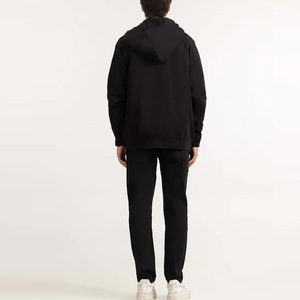 Sweat à capuche zippé pour hommes 100% coton/Sweat à capuche zippé en gros pour hommes avec logo brodé sur mesure - Product Image 3