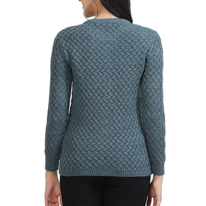 2025 nouveauté femmes hiver pull en tricot en gros conception personnalisée Logo mode dernier pull hauts pour femmes chandails en tricot - Product Image 2