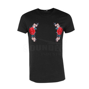 El mejor material, camisetas bordadas ligeras personalizadas hechas en poliéster/algodón con logotipo frontal, precio barato - Product Image 1