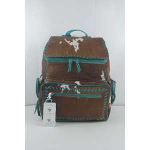 Sac à dos en cuir de vache avec poils - Product Image 3