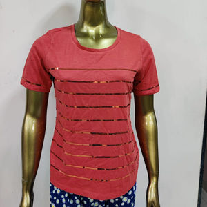 T-shirts personnalisés en coton de qualité supérieure pour femmes, t-shirts en coton de qualité supérieure, en coton recyclé, vente en gros, fabriqués en inde. - Product Image 2