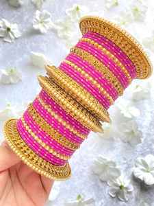 Unique Design Handcrafted Bridal Bangles Set for Girls Wholesale New Arrival Multicolor Bangles Sets for Bridal - Product Image 5