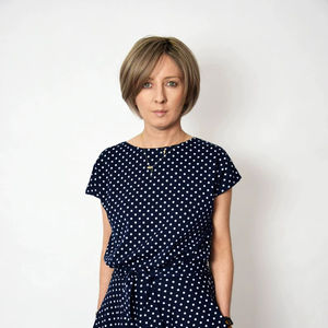 Vestido Midi elegante de verano con cinturón de cintura Vestido tejido cómodo y ecológico de manga corta de algodón personalizado y ajuste holgado - Product Image 1