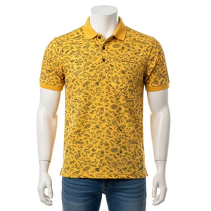 Mens Short Sleeve Polo <b>Shirts</b> With <b>Pocket</b> Printed Design Cotton Blend Breathable Casual Daily Wear Custom Logo Wholesale Supply - Product Image 1