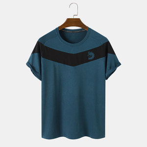 T-shirt pour homme en coton 100% de haute qualité, marque privée, tricoté, design uni, écologique, respirant, coupe classique, sur mesure - Product Image 1
