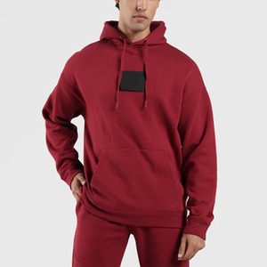 Ensemble de survêtement pour homme en molleton lourd avec patch sur la poitrine et pantalon de jogging, vêtements de sport décontractés chauds pour l'hiver - Product Image 4