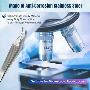 Fórceps de tejido de acero inoxidable reutilizables con mandíbulas dentadas finas para un manejo preciso del tejido en uso clínico - Product Image 6