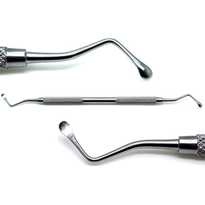 Juego de Instrumentos de Cirugía Oral Dental de Acero Inoxidable de 4 mm con Cureta Lucas Bone 88 de Doble Extremo, Manual y Reutilizable - Product Image 4
