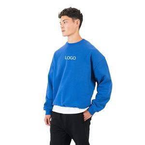เสื้อสเวตเชิ้ตคอกลมสีน้ำเงินรอยัลสำหรับผู้ชาย สกรีนโลโก้ได้ เนื้อผ้าหนา แขนยาว สวมหัว คอกลม สไตล์ลำลอง สตรีทแวร์ รับผลิตแบบ OEM ODM ขายส่ง - Product Image 1