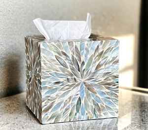 Porte-serviettes moderne haut de gamme distributeur de mouchoirs nacre Premium couverture pour salon Premium Table décor boîte à mouchoirs - Product Image 1