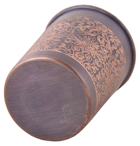 Vaso de Metal Ecológico de Dos Tonos Verde Antiguo, Cobre Puro, Capacidad de 300 ml, Tapa Hermética, para Oficina, Hogar, Agua, Vino, Bar - Product Image 2