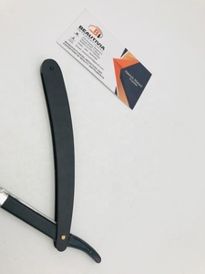 Maquinilla de afeitar Baber profesional, acero inoxidable negro, logotipo personalizado único, cabello desechable reemplazable, salón de axilas clásico - Product Image 5