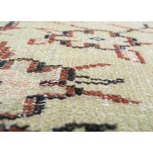 Tapis en laine vintage 9x12 rouge et orange, noué à la main, motif médaillon, pour usage domestique, salon ou couloir, modèle Pae-2909 - Product Image 3